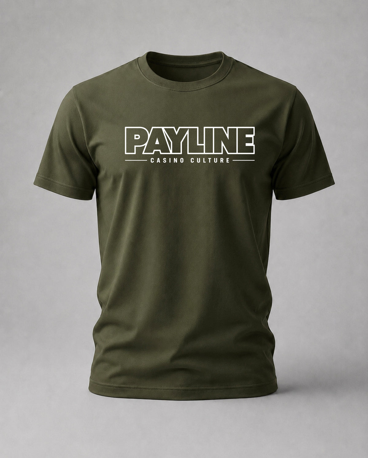 Olive Green Payline Core Tee, Payline Casino Culture