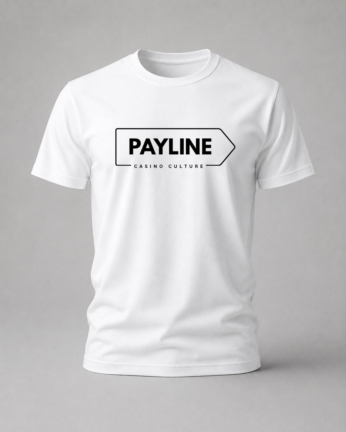 White Payline Flagship Logo Tee, Payline Casino Culture