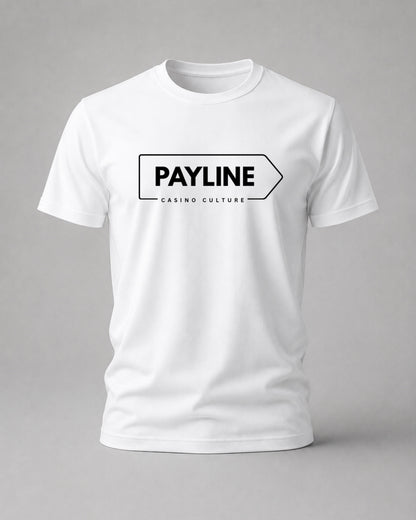 White Payline Flagship Logo Tee, Payline Casino Culture
