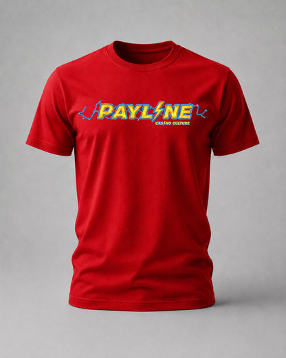 Red High Voltage Payline Tee, Payline Casino Culture