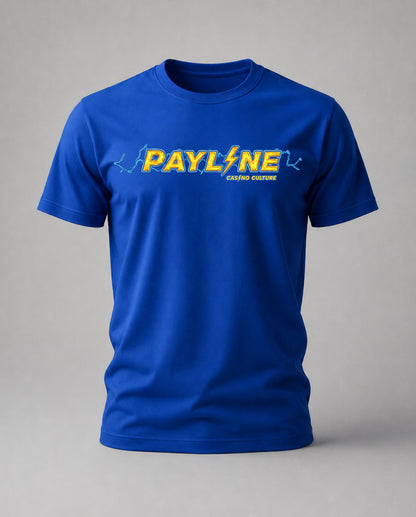 Blue High Voltage Payline Tee, Payline Casino Culture